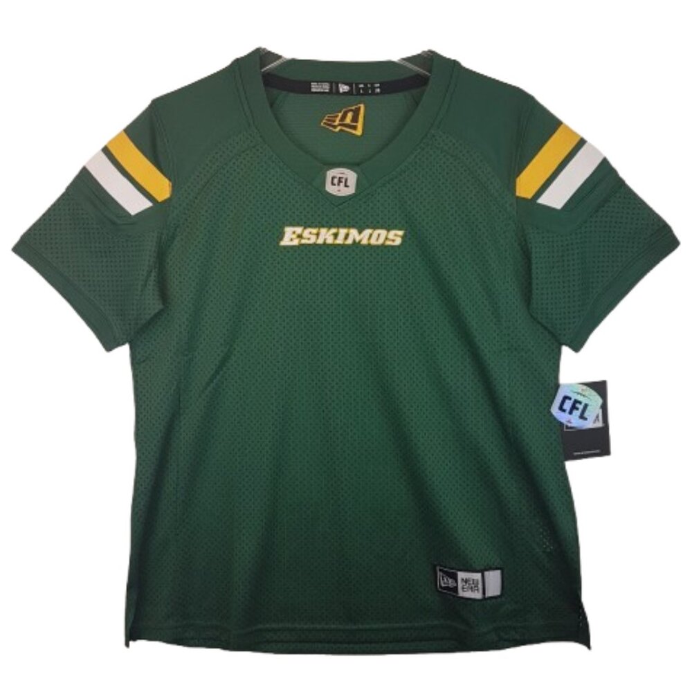 CFL NEW ERA Edmonton Eskimos Jersey Size Large US L NEW WITH TAGS